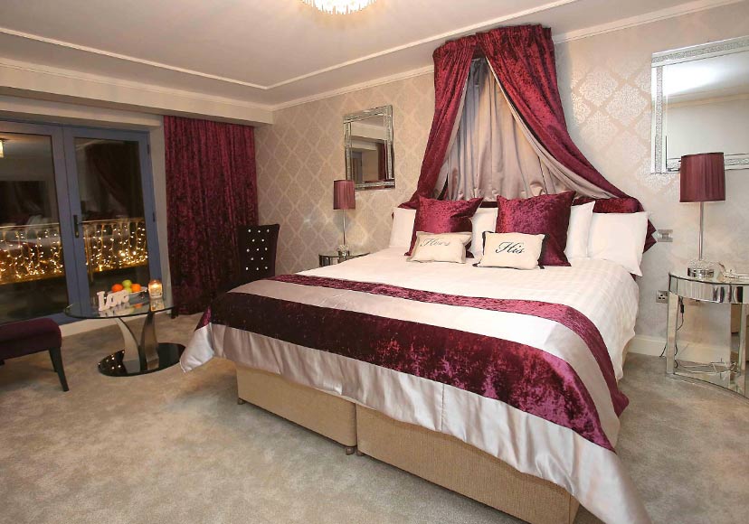 Luxury room at the Shamrock Lodge Hotel.